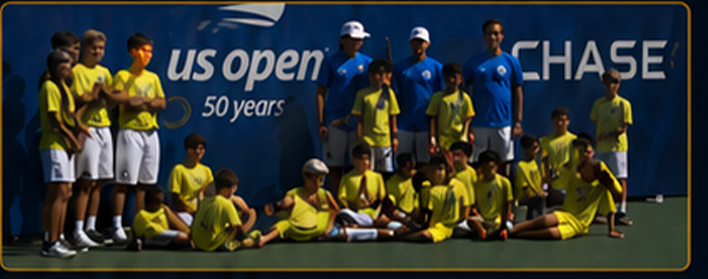 US Open 50 Years - Group photo with junior players